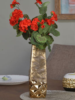 At Home by Nilkamal - Goldberg Rectangle Vase Gold