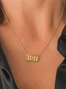 Jewels Galaxy - Gold-Plated Anti Tarnish Angel Make A Wish Pendant Necklace