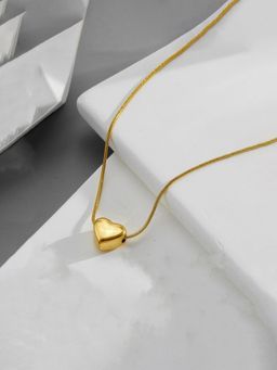 Jewels Galaxy - Gold-Plated Anti Tarnish Stylish Heart Themed Pendant Necklace