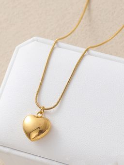 Jewels Galaxy - Gold-Plated Stylish Anti Tarnish Heart Necklace