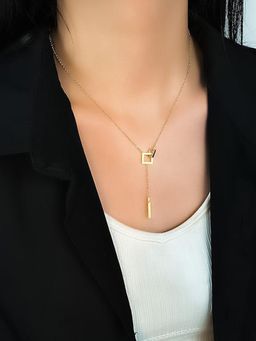 Jewels Galaxy - Gold-Plated Anti Tarnish Geometric Necklace