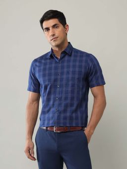 Arrow - Men Grid Tattersall Checked Liberty Classic Fit Shirt