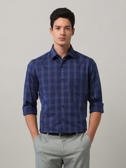 Arrow - Men Pure Cotton Grid Tattersall Checked Shirt