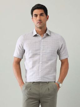 Arrow - Men Grid Tattersall Checked Liberty Classic Fit Shirt