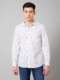 Cantabil - Men Printed Spread Collar Casual Shirt