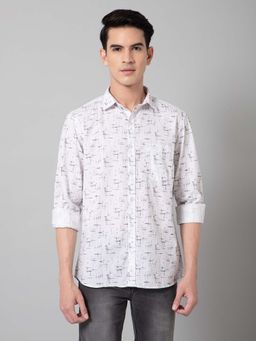 Cantabil - Men Printed Spread Collar Casual Shirt