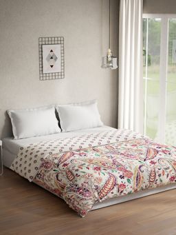 Ddecor Live Beautiful - Ethnic 100% Cotton Reversible Double Quilt - Multi