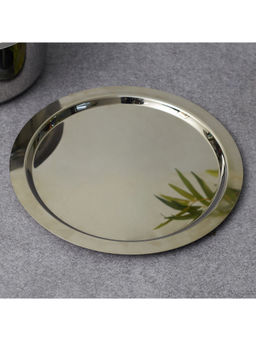 HomeTown - Master Cook Stainless Steel Tope Cover 22 Cm in Silver Colour