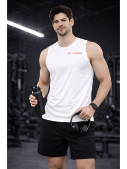 The Fit Theory - Men White Tank Top