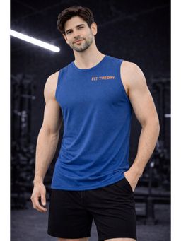 The Fit Theory - Men Airforce Blue Tank Top
