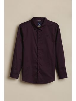 Allen Solly - Boys Purple Solid Casual Shirt