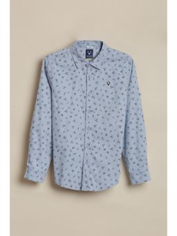 Allen Solly - Boys Light Blue Print Casual Shirt