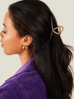 Accessorize London - Gold Twisted Metal Claw Clip