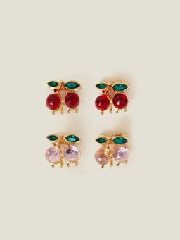 Accessorize London - Multi Color Cherry Shaped Claw Clips (Pack of 4)