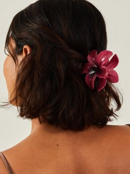 Accessorize London - Red Flower Shaped Claw Clip