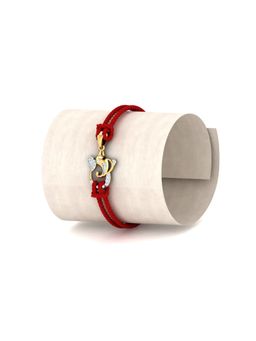 KuberBox - 18K Yellow Gold Vikata Rakhi Cum Pendant