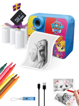 Wembley - Paw Patrol Kids Instant Print Digital Camera with 4 Print Rolls, 4GB SD Card & Tools