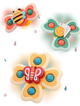 Wembley - Suction Spinner Bath Sensory Fidget Spinning Toy Set 3 Pcs Toy for Babies