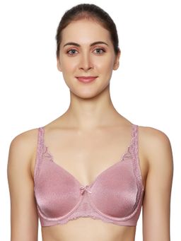 Triumph - Lily Minimizer Wired Non Padded Lacy Minimizer Bra-Pink