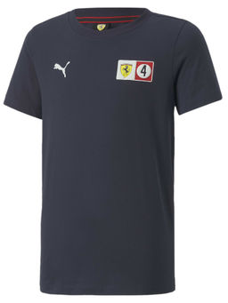 Puma - Ferrari Race Kids Colored Big Shield Unisex Kids Blue T-shirts