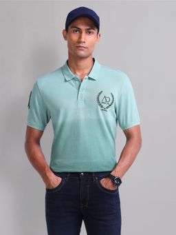 AD By Arvind - Slim Fit Embroidered Polo T-Shirt