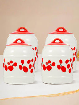 The Better Home - Ceramic Jars for Kitchen 2.5L Airtight (Pack of 4)
