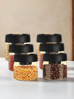 The Better Home - Borosilicate Glass Jar with Vacuum Lid 500ml (Pack of 6)