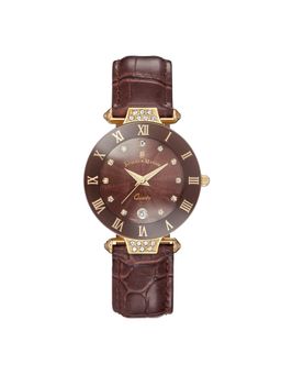 Jacques Du Manior - Coupole Fashion Swiss Made Analogue Brown Round Dial Womens Watch- Rcp.81