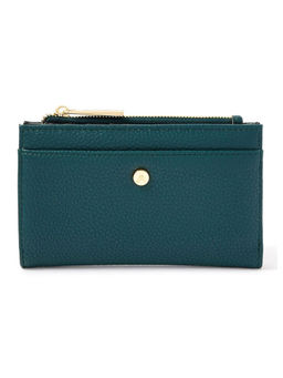 Accessorize London - Women's Faux Leather Teal Medium Slimline Wallet
