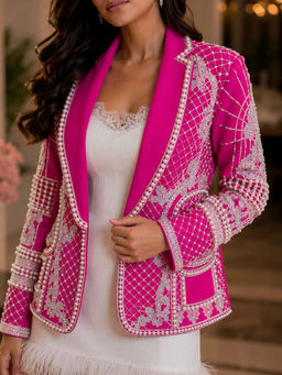 ASHNA VASWANI - Pink Pearl Blazer