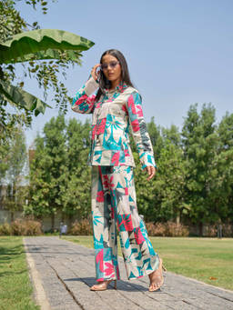 LABEL APURVA - Tropical Patch Multi-Color Co-Ord Set