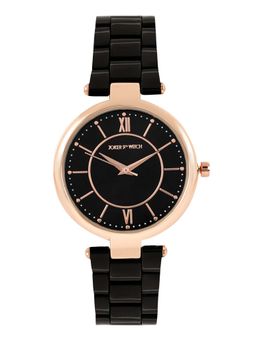 Joker and Witch - Joker & Witch Milan All Black Dial Metallic Link Strap Analog Womens Watch