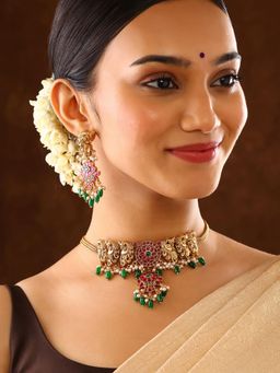 Priyaasi - Multi-Color Floral Peacock Jewellery Set