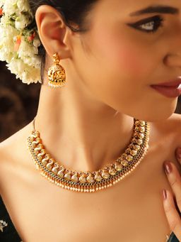 Priyaasi - Multi Stones Elegance Gold Plated Jewellery Set