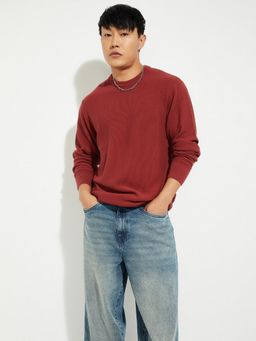max - Red Men Knit Sweater