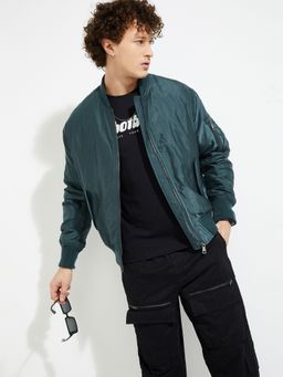 max - Blue Men Ma1 Bomber Jacket