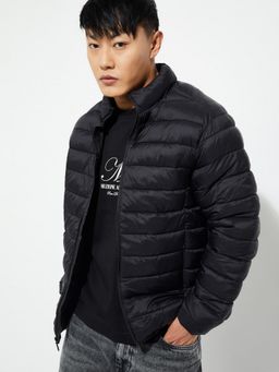 max - Black Men Packable Puffer Jacket