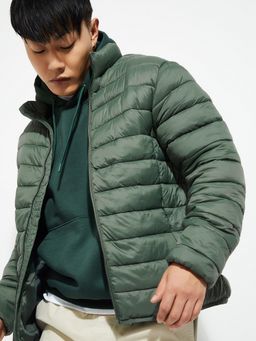 max - Olive Men Packable Puffer Jacket