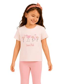 PILOLO - Pink Printed Round Neck T-Shirt