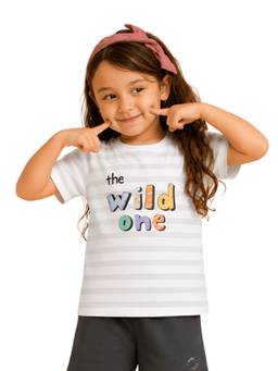 PILOLO - Blue Stripes Round Neck T-Shirt