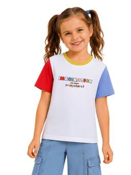 PILOLO - White Stripes Round Neck T-shirt