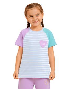 PILOLO - Blue Stripes Round Neck T-shirt