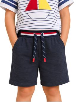 PILOLO - Navy Blue Solid/Plain Shorts