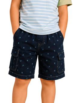 PILOLO - Navy Blue Printed Shorts