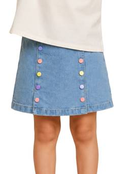 PILOLO - Blue Self Design Skirt