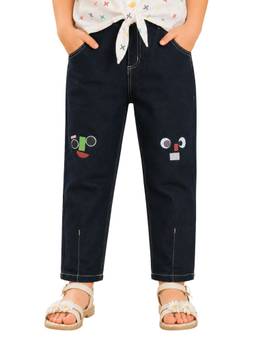PILOLO - Navy Blue Printed Jeans