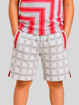 PILOLO - Grey Printed Shorts