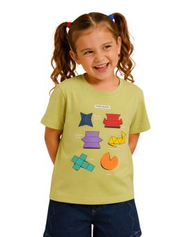 PILOLO - Pistachio Soft Cotton T-Shirt for Girls