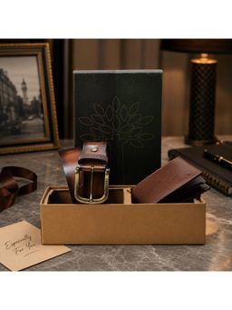 WOODLAND - Formal Assorted Leather Belts & Wallet Gift Set