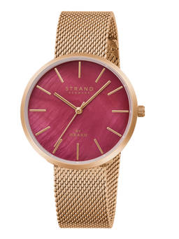 Strand by Obaku - Sunset Burgundy Dial Quartz Watch For Women (S700LXVDMV)
